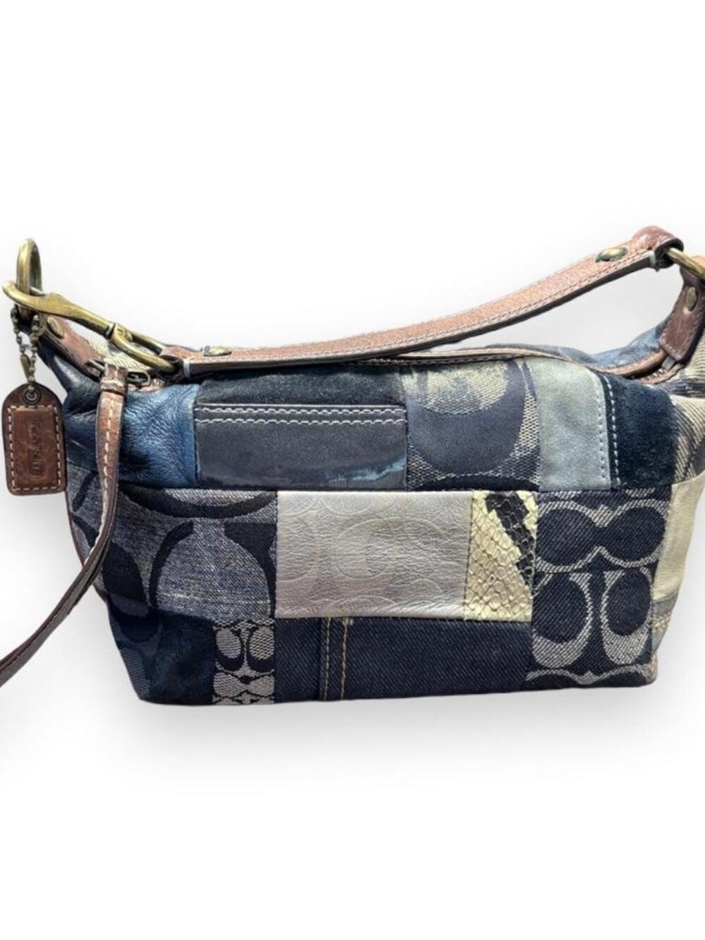 Coach vintage Y2K patchwork denim bag